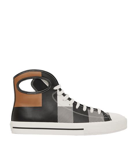 burberry high top leather sneakers|padded classic Burberry sneakers.